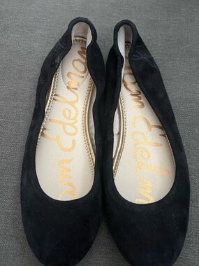 Sam Edelman Fritz Black Suede Ballet Flats 91/2